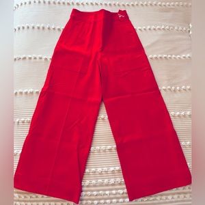 NWT Spanx Red Pull On Wide Leg Trousers - Size Sm